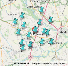 Mappa Via Chiozzo, 27027 Gropello Cairoli PV, Italia (6.734)