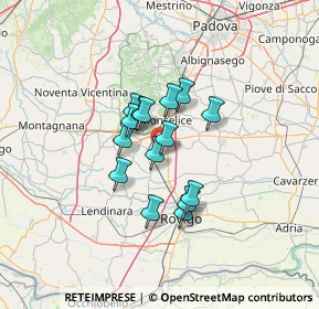 Mappa Via Fratelli Cervi, 35047 Solesino PD, Italia (8.974)