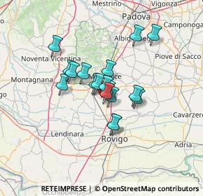 Mappa Via Bassano del Grappa, 35047 Solesino PD, Italia (9.18667)