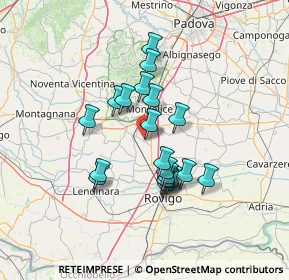 Mappa Via Bassano del Grappa, 35047 Solesino PD, Italia (11.1615)