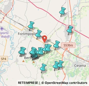 Mappa Via Emilia Ponente, 47032 Bertinoro FC, Italia (3.715)