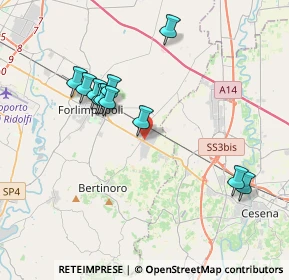 Mappa Via Emilia Ponente, 47032 Bertinoro FC, Italia (3.70909)