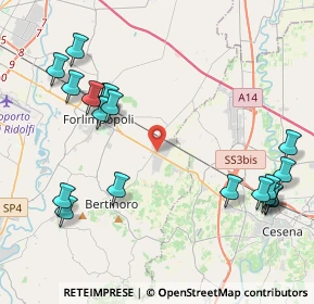 Mappa Via Emilia Ponente, 47032 Bertinoro FC, Italia (5.081)