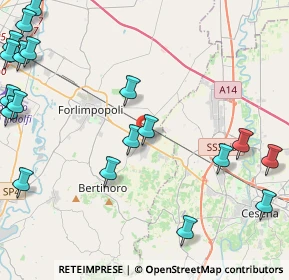 Mappa Via Emilia Ponente, 47032 Bertinoro FC, Italia (6.3795)