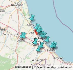 Mappa Via Eugenio Curiel, 47042 Cesenatico FC, Italia (10.605)