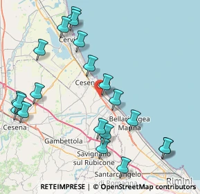 Mappa Via Eugenio Curiel, 47042 Cesenatico FC, Italia (9.9485)