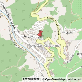 Mappa Via Giorni,  16, 17020 Tovo San Giacomo, Savona (Liguria)
