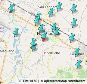 Mappa Via Juri Gagarin, 47034 Forlimpopoli FC, Italia (2.14167)