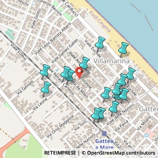 Mappa Viale Talete da Mileto, 47042 Cesenatico FC, Italia (0.24375)