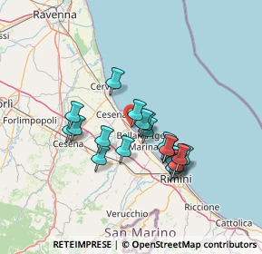 Mappa Via Cartesio, 47042 Cesenatico FC, Italia (11.545)