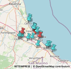 Mappa Via Cartesio, 47042 Cesenatico FC, Italia (10.36333)