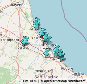Mappa Via Cartesio, 47042 Cesenatico FC, Italia (11.5065)