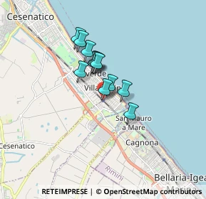 Mappa Via Cartesio, 47042 Cesenatico FC, Italia (1.12583)