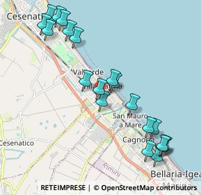 Mappa Via Cartesio, 47042 Cesenatico FC, Italia (2.3145)