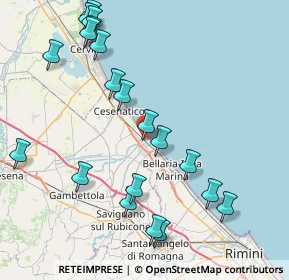Mappa Via Cartesio, 47042 Cesenatico FC, Italia (9.6235)