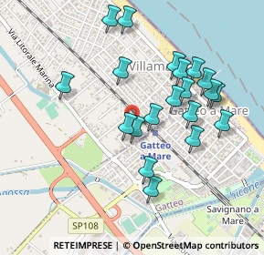 Mappa Via Toro, 47042 Cesenatico FC, Italia (0.4605)