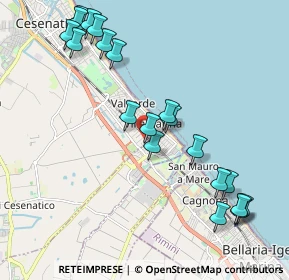 Mappa Via Toro, 47042 Cesenatico FC, Italia (2.326)