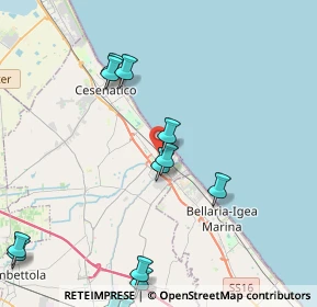 Mappa Via Toro, 47042 Cesenatico FC, Italia (5.36615)