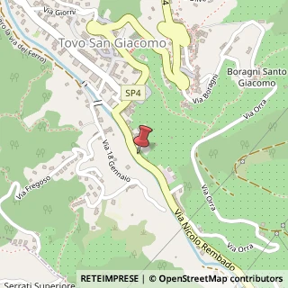 Mappa Via N. Rembado, 6, 17020 Tovo San Giacomo, Savona (Liguria)
