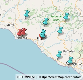 Mappa Via Atene, 92016 Ribera AG, Italia (15.23167)