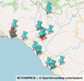 Mappa Via Atene, 92016 Ribera AG, Italia (8.956)