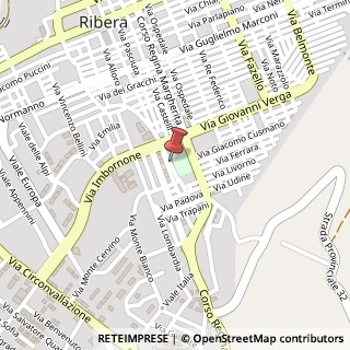 Mappa Via Campo Sportivo, 1, 92016 Ribera, Agrigento (Sicilia)
