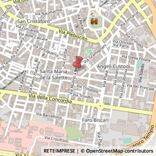 Mappa Via Mulino a Vento, N°103, 95121 Catania, Catania (Sicilia)