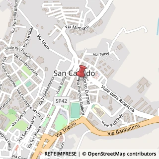 Mappa Via Principe Galletti, 106, 93017 San Cataldo, Caltanissetta (Sicilia)