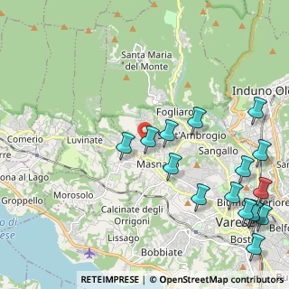 Mappa Via Astico, 21100 Varese VA, Italia (2.76125)