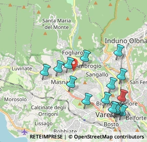 Mappa Via Luigi Pirandello, 21100 Varese VA, Italia (2.17133)