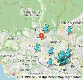 Mappa Via Luigi Pirandello, 21100 Varese VA, Italia (2.47867)