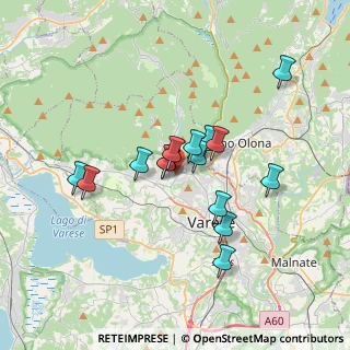 Mappa Via Luigi Pirandello, 21100 Varese VA, Italia (2.814)