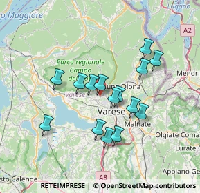 Mappa Via Luigi Pirandello, 21100 Varese VA, Italia (5.98933)