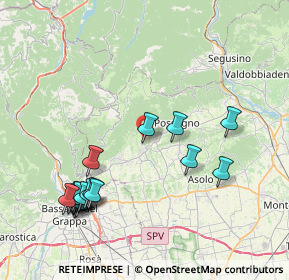 Mappa Via Solaroli, 31017 Crespano del Grappa TV, Italia (9.08889)