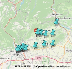 Mappa Via Solaroli, 31017 Crespano del Grappa TV, Italia (7.70889)