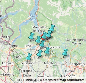 Mappa Via Como, 23868 Valmadrera LC, Italia (8.82273)