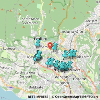 Mappa Via Fratelli della Rovere, 21100 Varese VA, Italia (1.704)