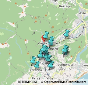 Mappa Via Giacomo Matteotti, 22030 Caslino D'erba CO, Italia (1.669)