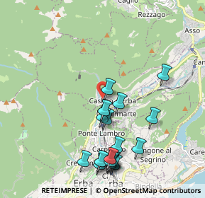 Mappa Via Giacomo Matteotti, 22030 Caslino D'erba CO, Italia (2.1125)