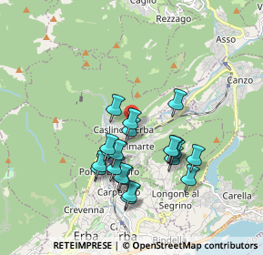 Mappa Via Cesare Battisti, 22030 Caslino D'erba CO, Italia (1.5955)