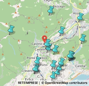 Mappa Via Cesare Battisti, 22030 Caslino D'erba CO, Italia (2.451)