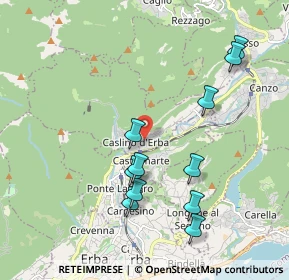 Mappa Via Cesare Battisti, 22030 Caslino D'erba CO, Italia (1.98364)