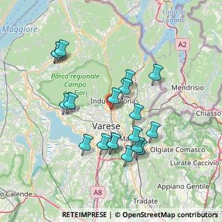 Mappa Via Monte Chiusarella, 21056 Induno Olona VA, Italia (7.05368)