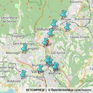 Mappa Via Monte Chiusarella, 21056 Induno Olona VA, Italia (2.08167)