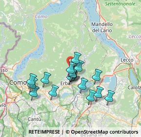 Mappa 22030 Caslino D'erba CO, Italia (6.22941)
