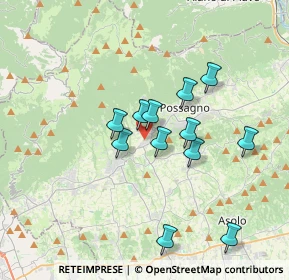 Mappa Via Montegrappa, 31017 Pieve del Grappa TV, Italia (3.02667)