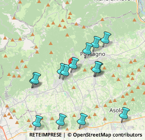 Mappa Via Montegrappa, 31017 Pieve del Grappa TV, Italia (3.91714)