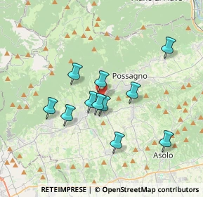 Mappa Via Montegrappa, 31017 Pieve del Grappa TV, Italia (3.05818)