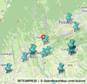 Mappa Via Montegrappa, 31017 Pieve del Grappa TV, Italia (2.5055)