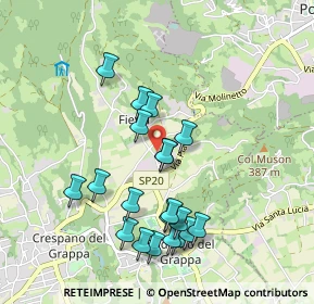 Mappa Via Montegrappa, 31017 Pieve del Grappa TV, Italia (0.9215)